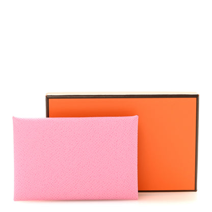 Hermes Epsom Calvi Card Case 5P Pink 8 of 8