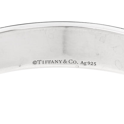 Tiffany Sterling Silver Diamond Return To Tiffany Narrow Cuff Bracelet 3 of 4