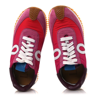Loewe Nylon Suede Flow Runners 2.0 Sneakers 37 Gradient Pink White 2 of 12