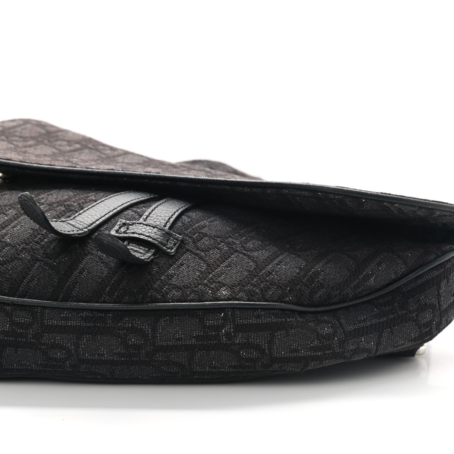 Oblique Mens Saddle Bag Black Blue