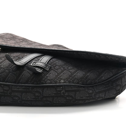 Christian Dior Oblique Mens Saddle Bag Black Blue 10 of 12