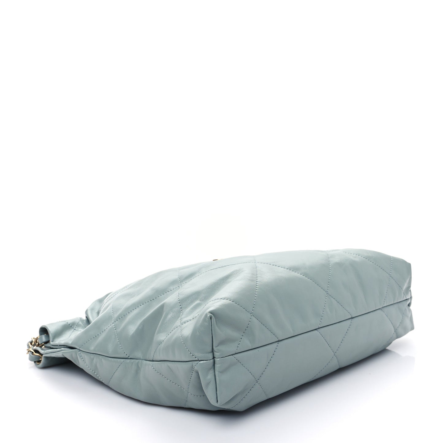 Shiny Calfskin Quilted Small Chanel 22 Grey