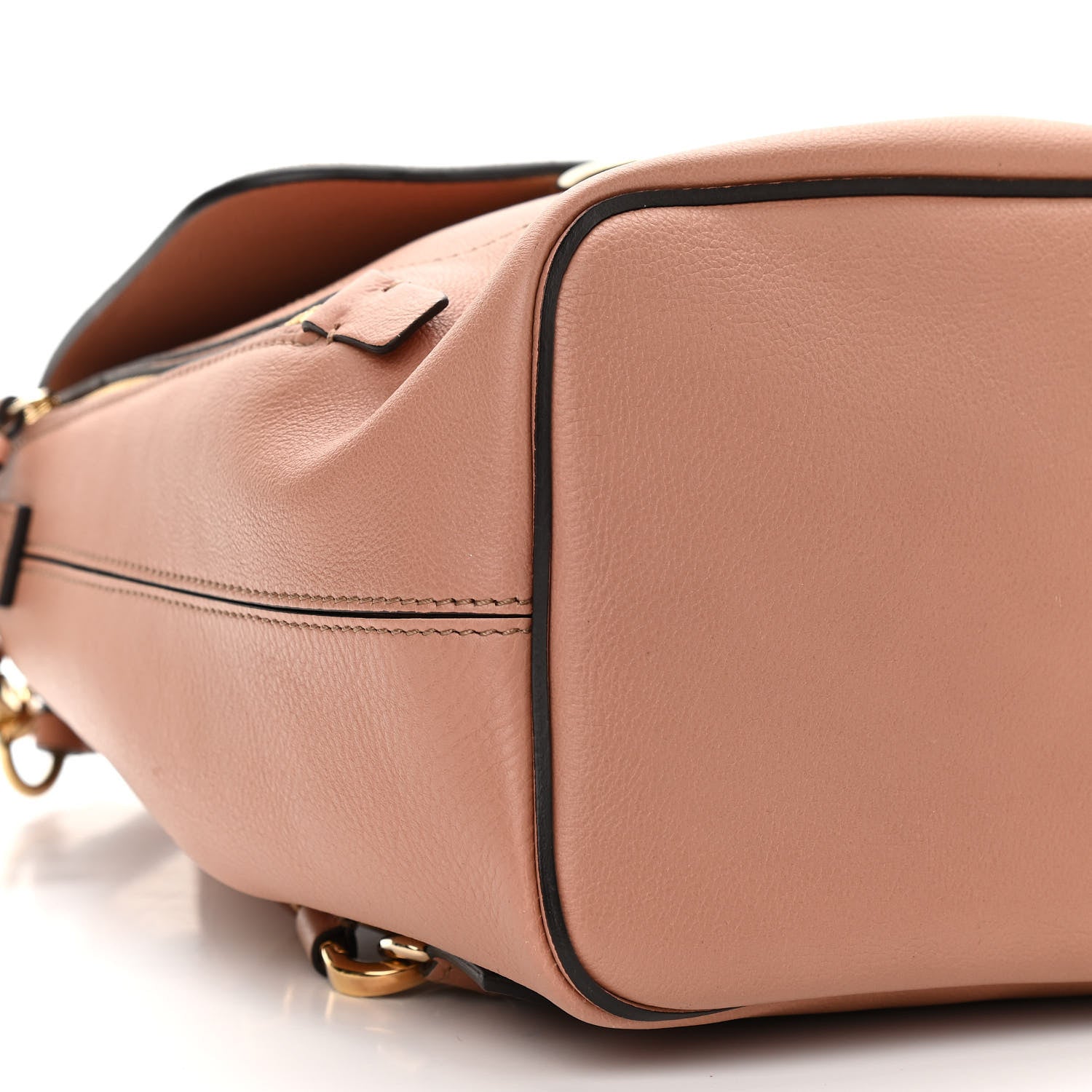 Chloe Suede Calfskin Small Faye Backpack Nougat 9 of 10