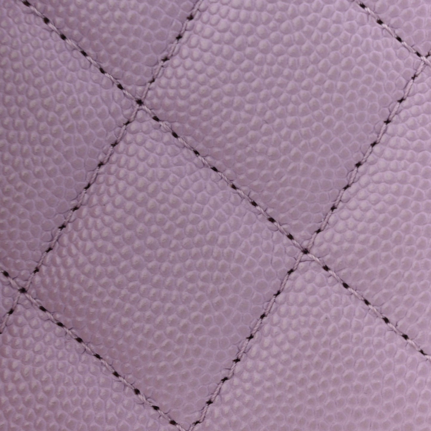 Caviar Quilted CC Logo Zip Coin Purse Purple