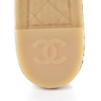 Chanel Laminated Goatskin CC Espadrilles 39 Silver 7 of 11