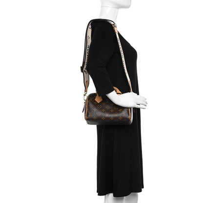 Louis Vuitton Monogram Speedy Bandouliere 20 Black 2 of 9