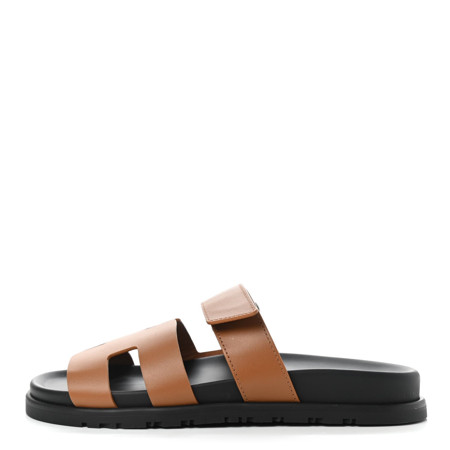 Hermes Calfskin Womens Chypre Sandals 38 Gold 1 of 8