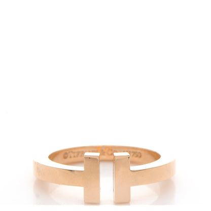 Tiffany 18K Rose Gold T Square Ring 8.25 1 of 4