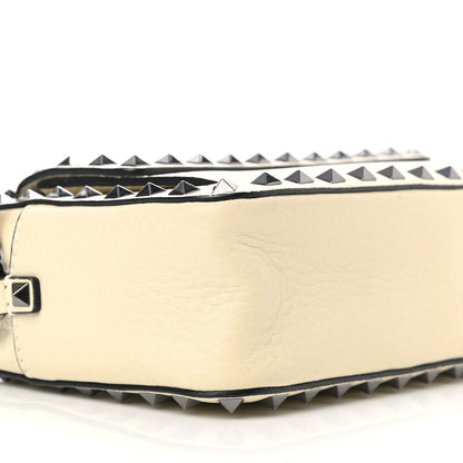 Valentino Garavani Grained Calfskin Small Rockstud Flap Pocket Camera Crossbody Bag Ivory 9 of 11