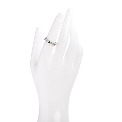 Cartier 18K White Gold 3.5mm LOVE Wedding Band Ring 55 7.25 2 of 5