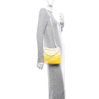 Chanel Patent Gradient Calfskin Quilted Mini Chanel 22 White Yellow 2 of 11