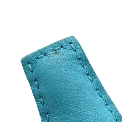 Hermes Milo Lambskin Grigri Rodeo Horse Bag Charm GM Bleu Azteque Bleu Electrique Fauve 4 of 4