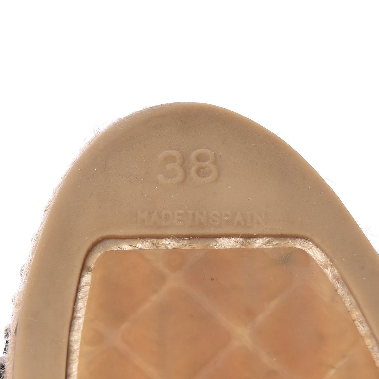 Lambskin CC Espadrilles 38 Beige Black