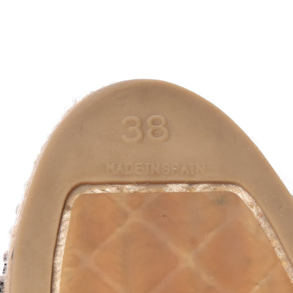 Chanel Lambskin CC Espadrilles 38 Beige Black 8 of 12