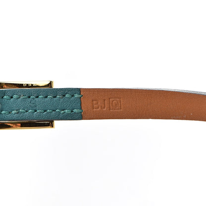 Hermes Swift Hapi 3 MM Triple Tour Bracelet S Malachite 6 of 9
