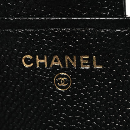 Chanel Caviar Fabric Foldable Tote Bag With Chain Black Multicolor 9 of 20