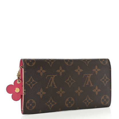 Louis Vuitton Monogram Bloom Flower Emilie Wallet Fuchsia 3 of 13