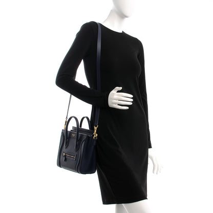 Celine Smooth Calfskin Nano Luggage Ink 2 of 8