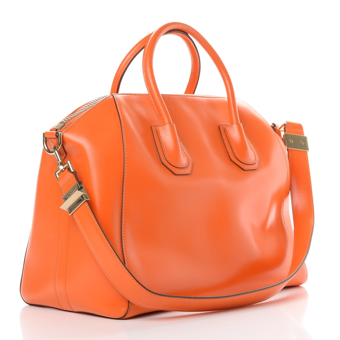 Shiny Lord Calfskin Medium Antigona Orange