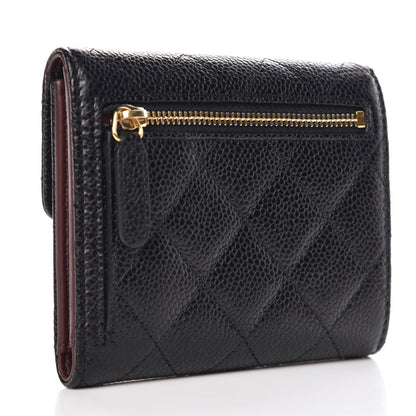 Chanel Caviar Quilted Compact Flap Wallet Black 3 of 9
