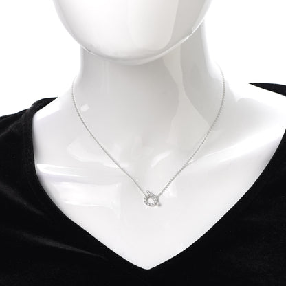 Hermes 18K White Gold Diamond Finesse Pendant Necklace 2 of 6
