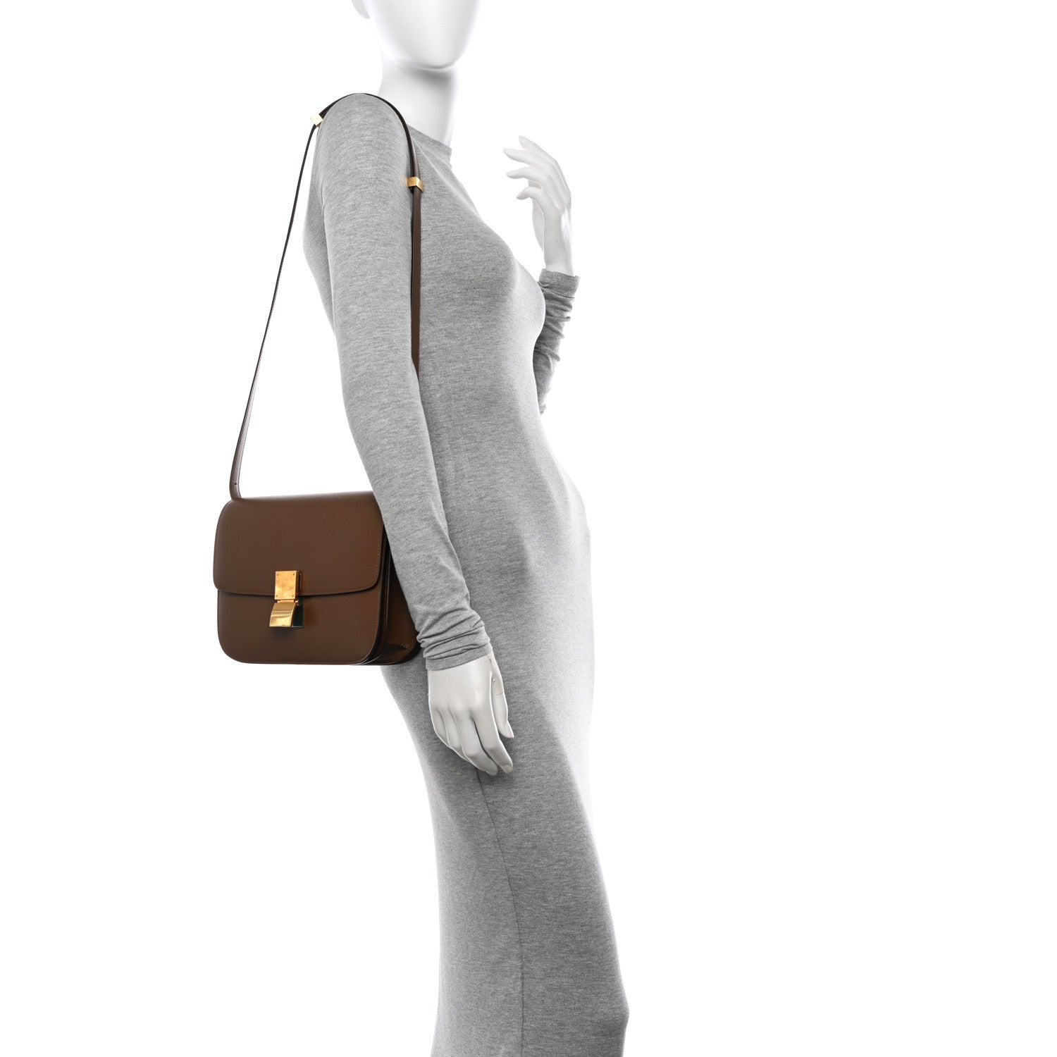 Celine Smooth Calfskin Medium Classic Box Flap Bag Light Camel 2 of 11