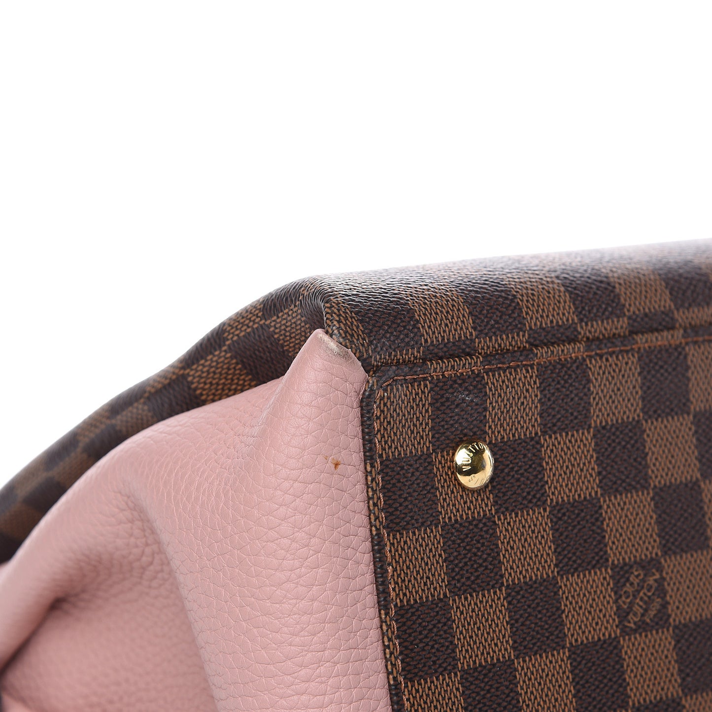Cuir Taurillon Damier Ebene Normandy Magnolia