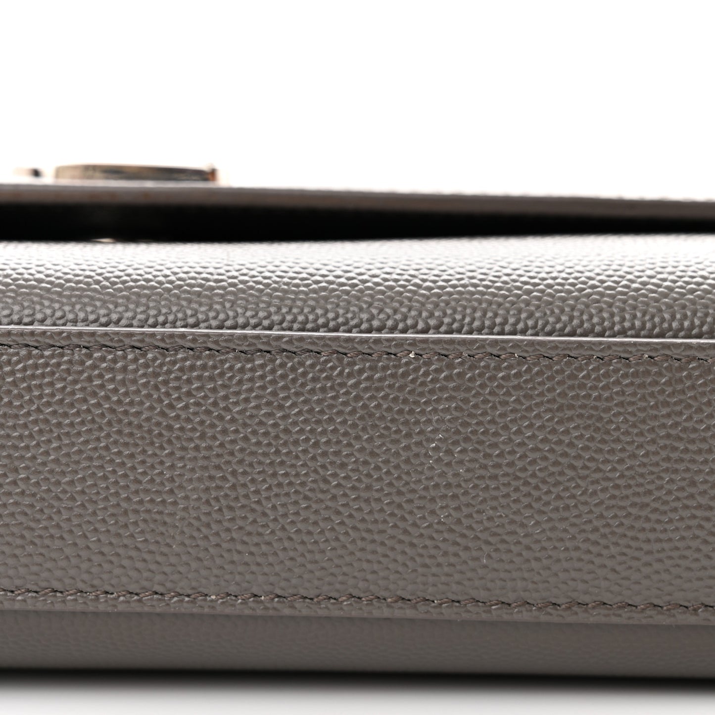 Grain De Poudre Medium Classic Monogram Kate Satchel Earth Grey