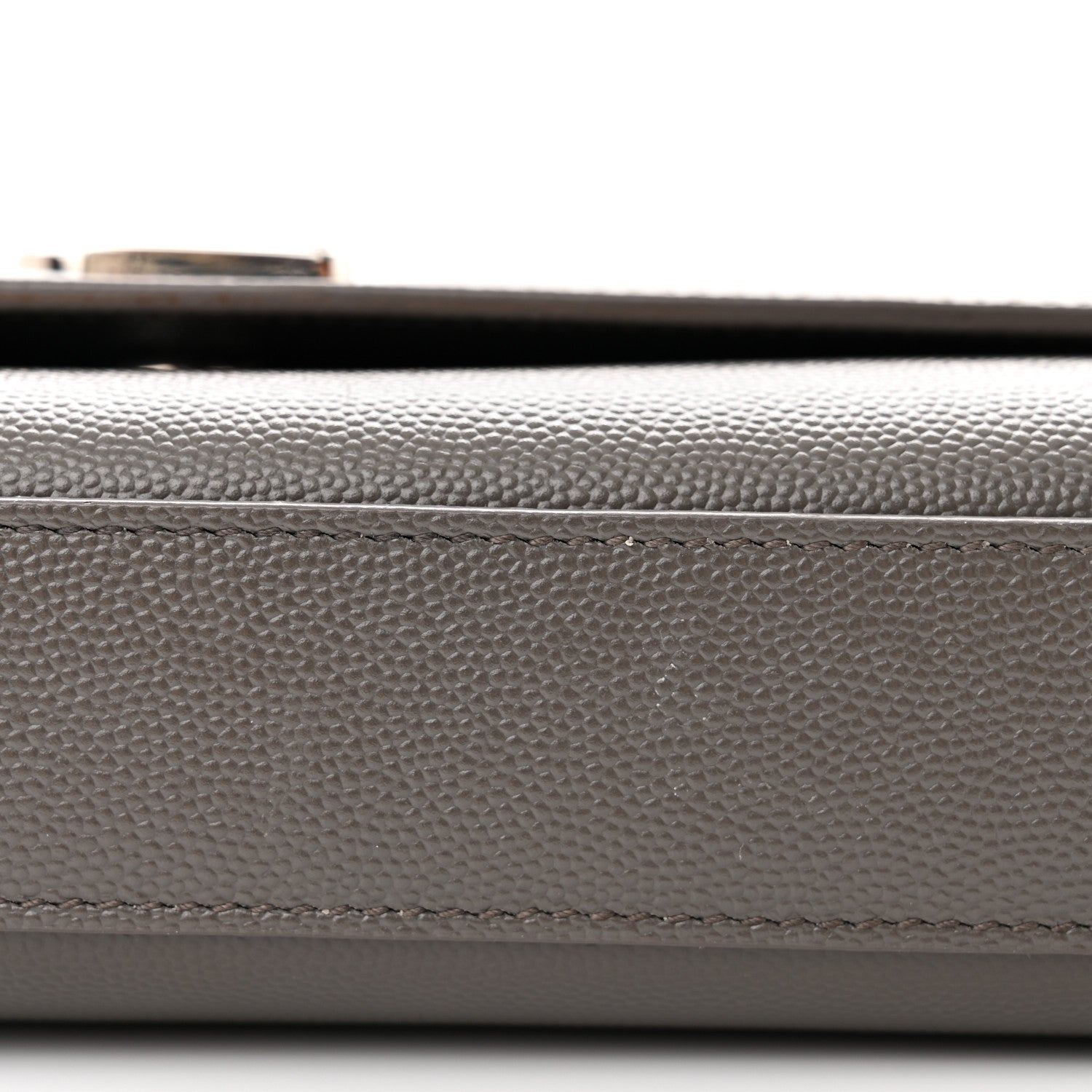 Saint Laurent Grain De Poudre Medium Classic Monogram Kate Satchel Earth Grey 11 of 13