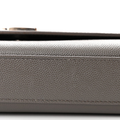 Saint Laurent Grain De Poudre Medium Classic Monogram Kate Satchel Earth Grey 11 of 13