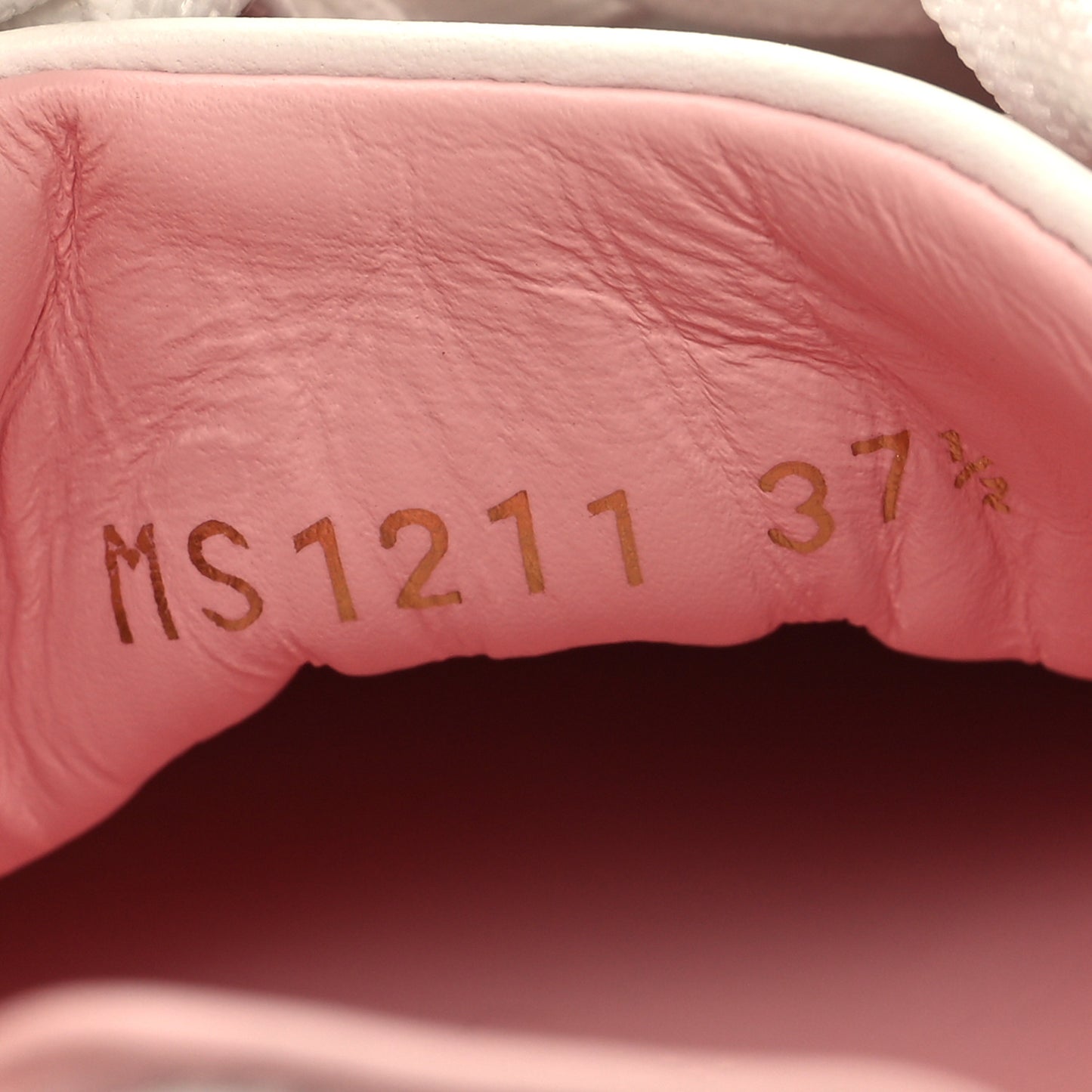 Monogram Embossed Calfskin Damier Azur Time Out Sneakers 37.5 Rose Clair Pink