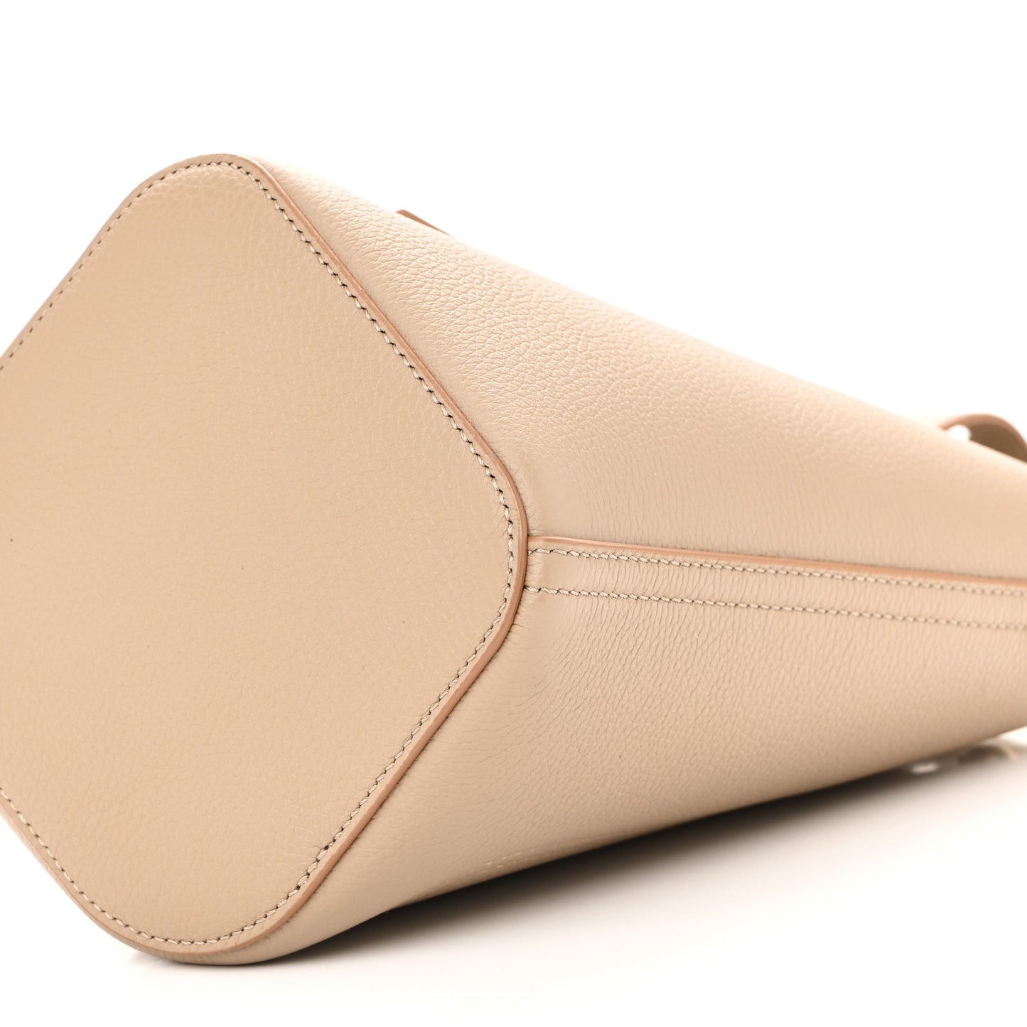 Soft Grained Calfskin Mini Pebble Bucket Bag Sand