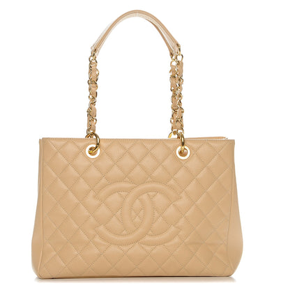 Chanel Caviar Quilted Grand Shopping Tote GST Beige Clair 1 of 7