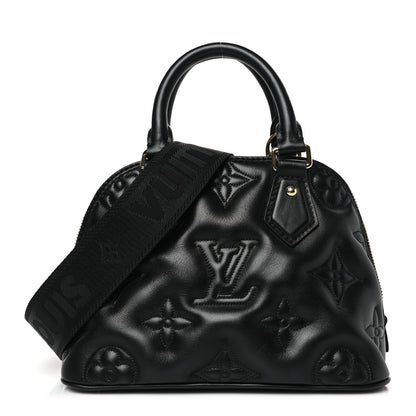 Louis Vuitton Calfskin Bubblegram Alma BB Black 1 of 8