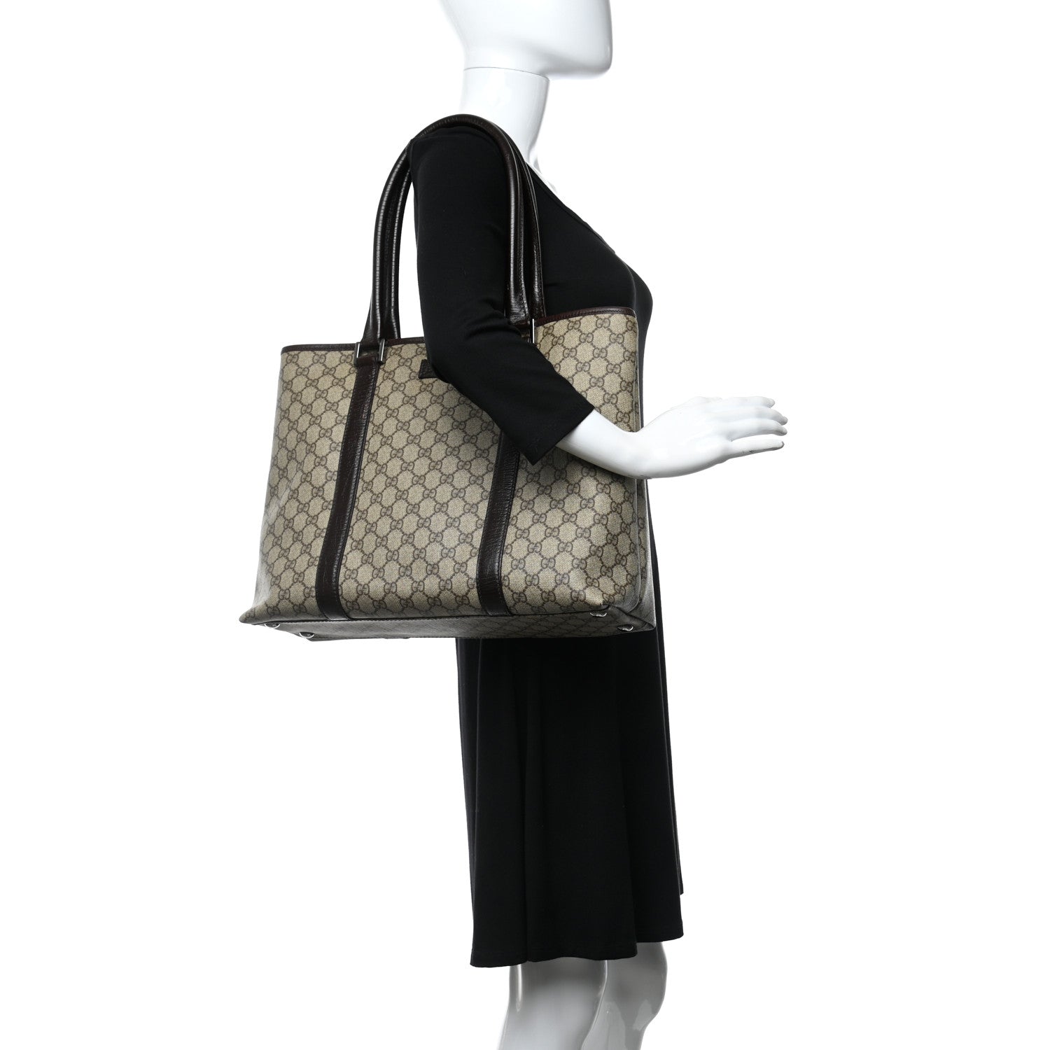 Gucci GG Plus Monogram Tote Dark Brown 2 of 19