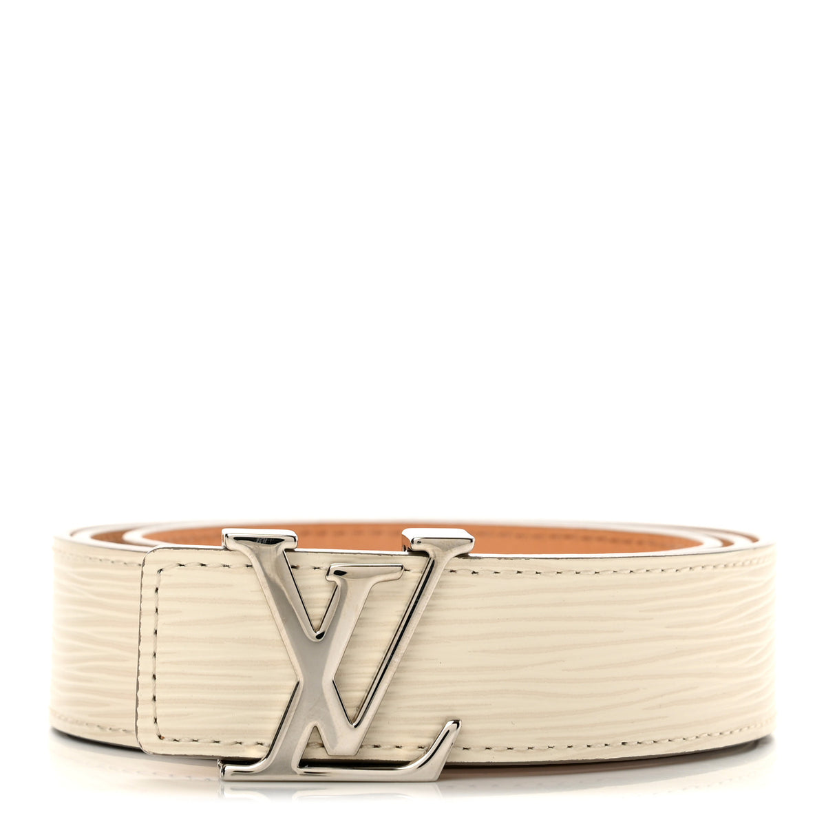 Louis Vuitton Epi LV Initiales Belt 85 34 Ivory 1 of 8