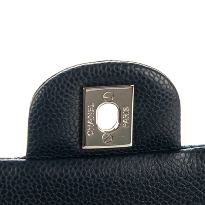 Chanel Caviar Quilted Medium Double Flap Navy 6 of 8