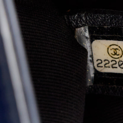 Chanel Patent Calfskin Quilted Medium Plexiglass Boy Flap Navy 7 of 10