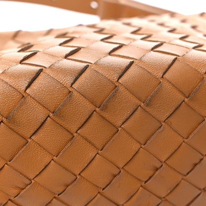 Bottega Veneta Nappa Intrecciato Tie Shoulder Bag Caramel 12 of 14