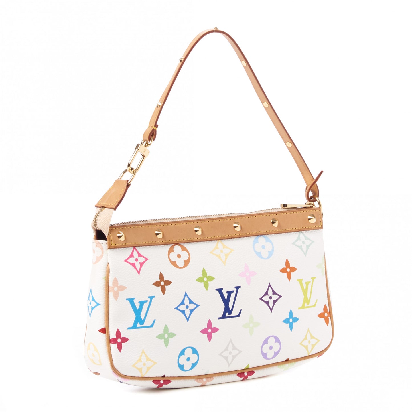 Monogram Multicolor Pochette Accessories White