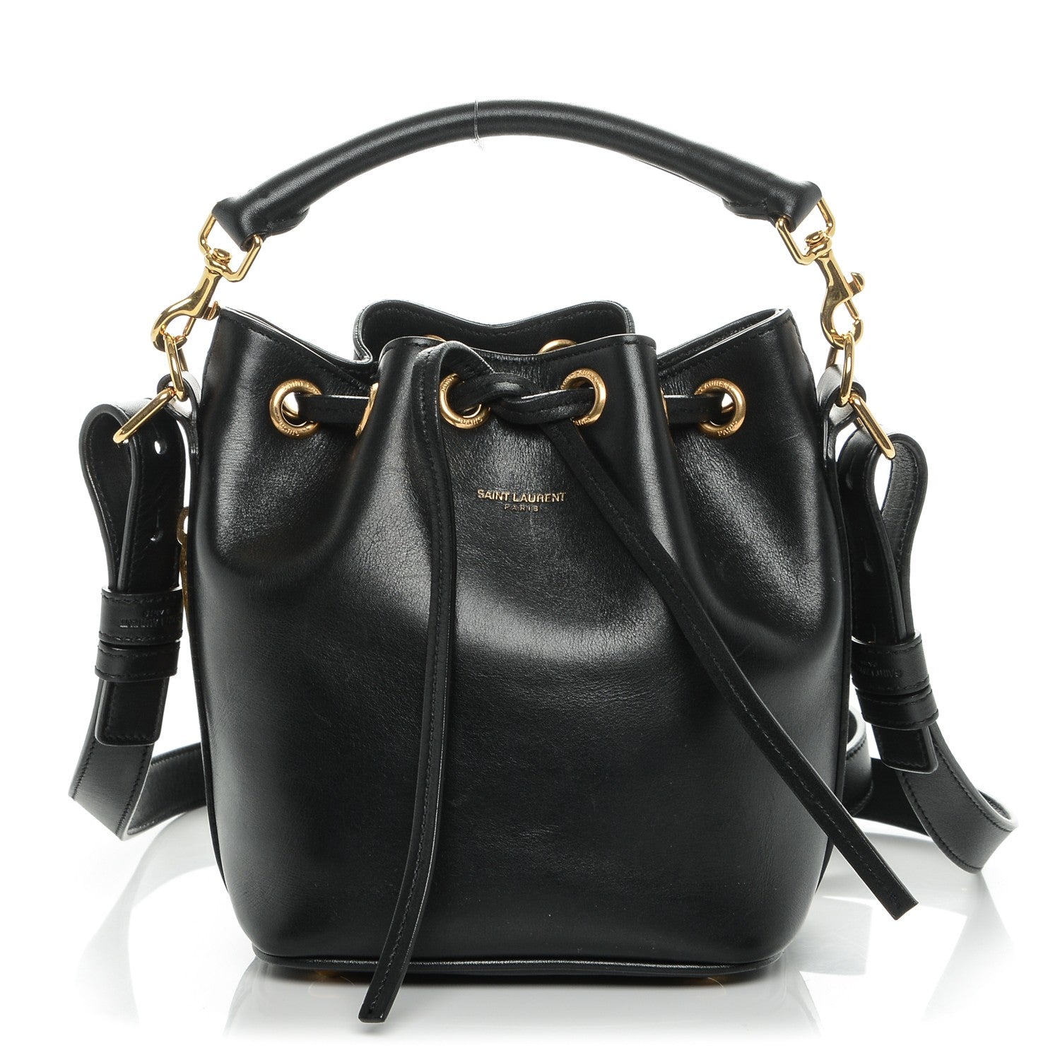 Saint Laurent Calfskin Small Emmanuelle Bucket Bag Black 8 of 9
