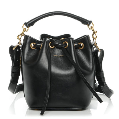 Saint Laurent Calfskin Small Emmanuelle Bucket Bag Black 8 of 9