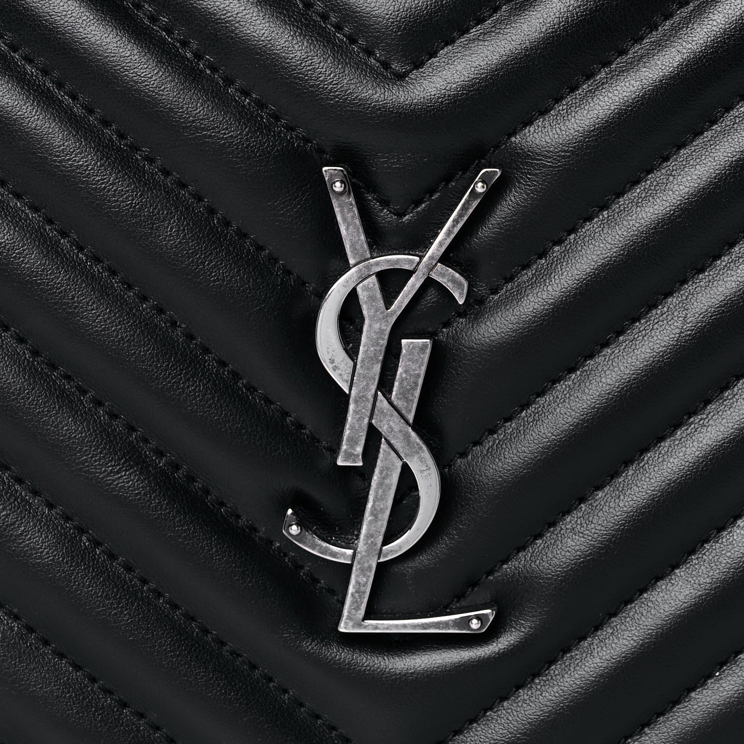 Saint Laurent Calfskin Matelasse Monogram Lou Camera Bag Black 8 of 18
