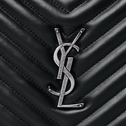 Saint Laurent Calfskin Matelasse Monogram Lou Camera Bag Black 8 of 18