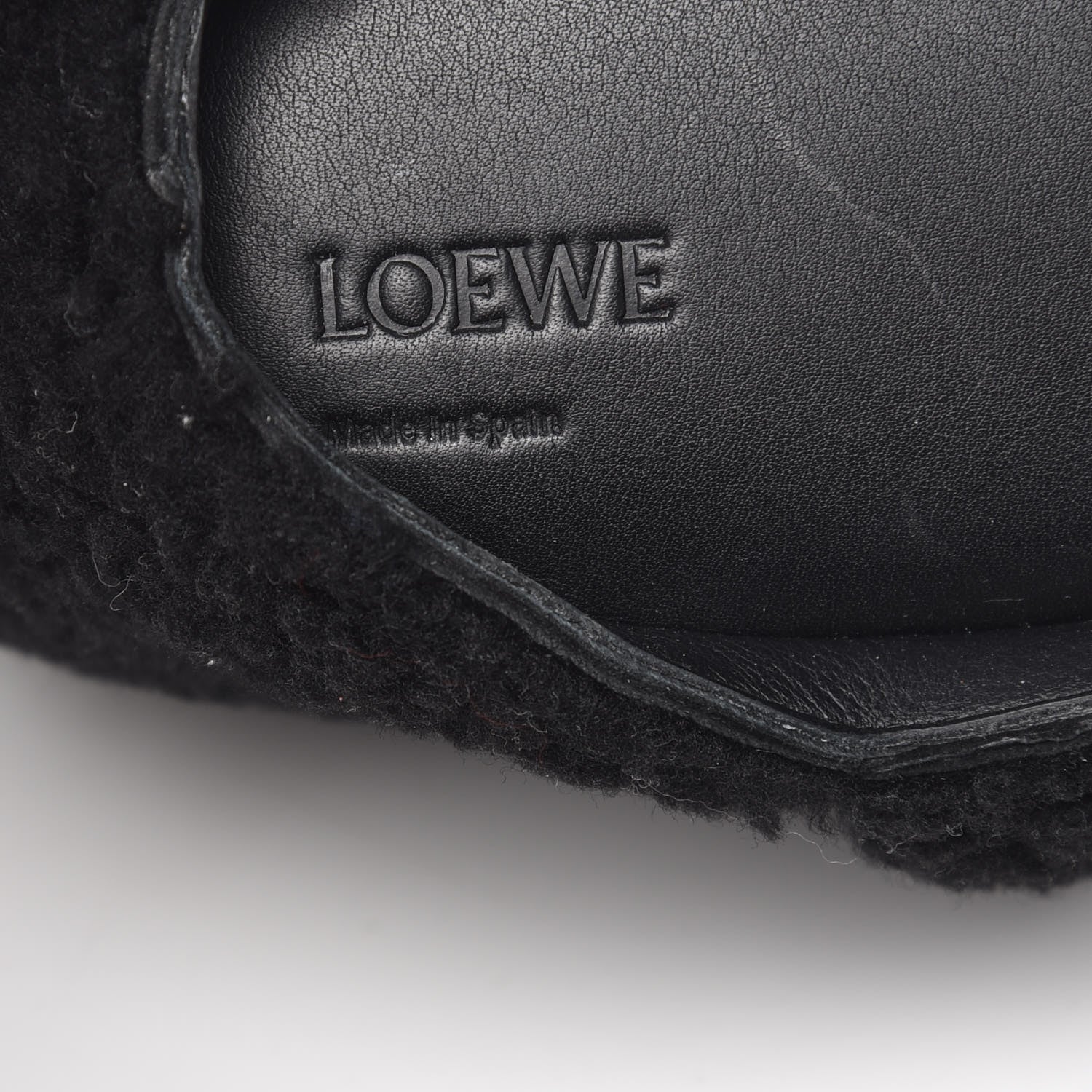 Loewe Shearling Mini Bunny Crossbody Bag Black 7 of 7