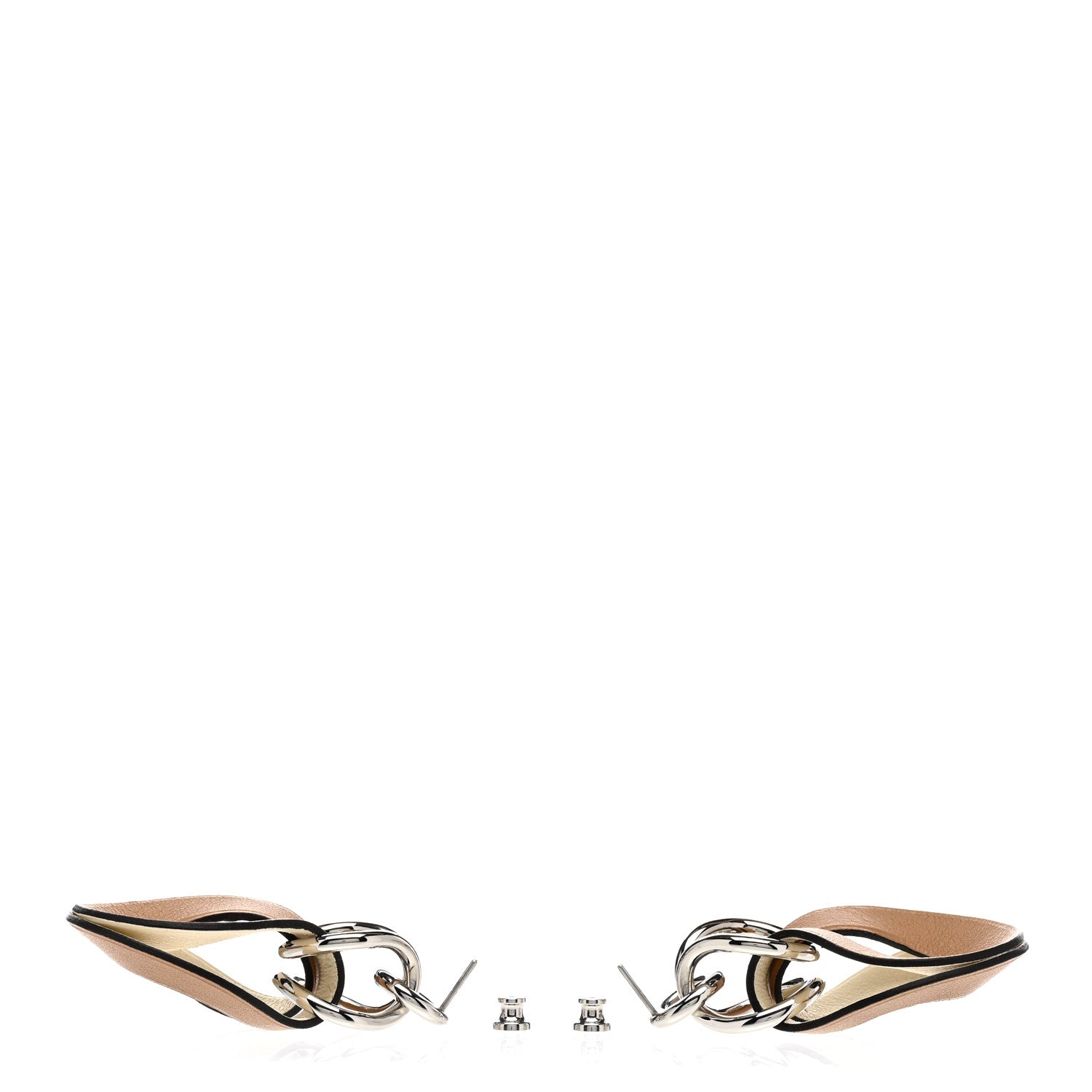 Hermes Swift Palladium Virevolte Drop Earrings Large Chai Nata 3 of 7