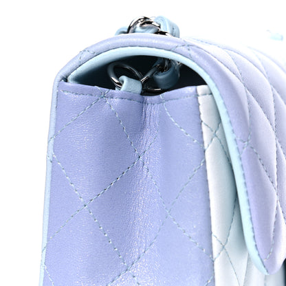 Chanel Perforated Lambskin Quilted Mini Rectangular Flap Light Blue Light Purple White 10 of 12