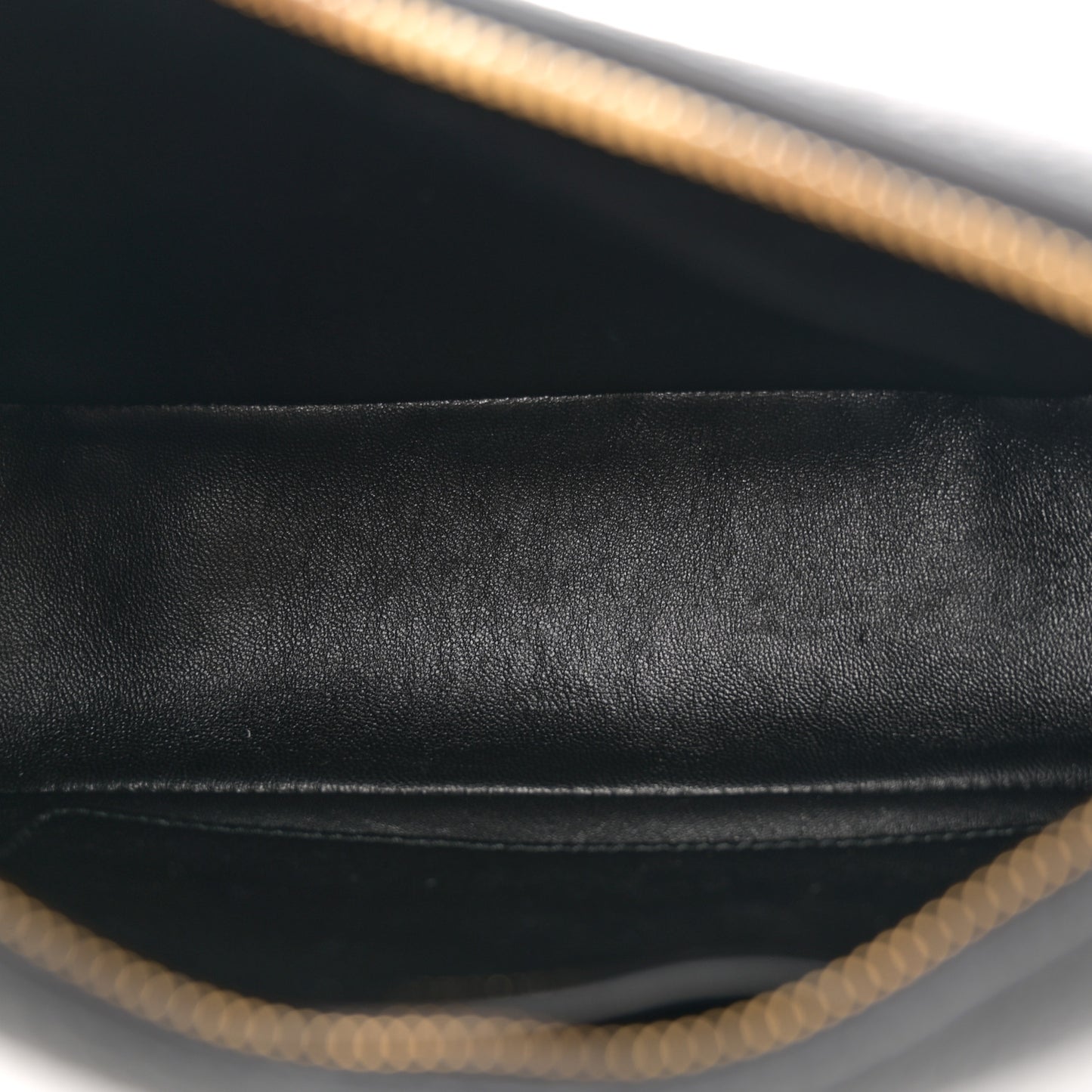 Vitello Daino Soft Zippered Hobo Shoulder Bag Black