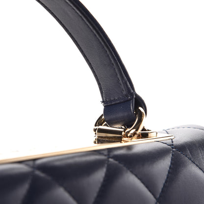 Chanel Lambskin Quilted Medium Trendy CC Flap Dual Handle Bag Navy Blue 12 of 13
