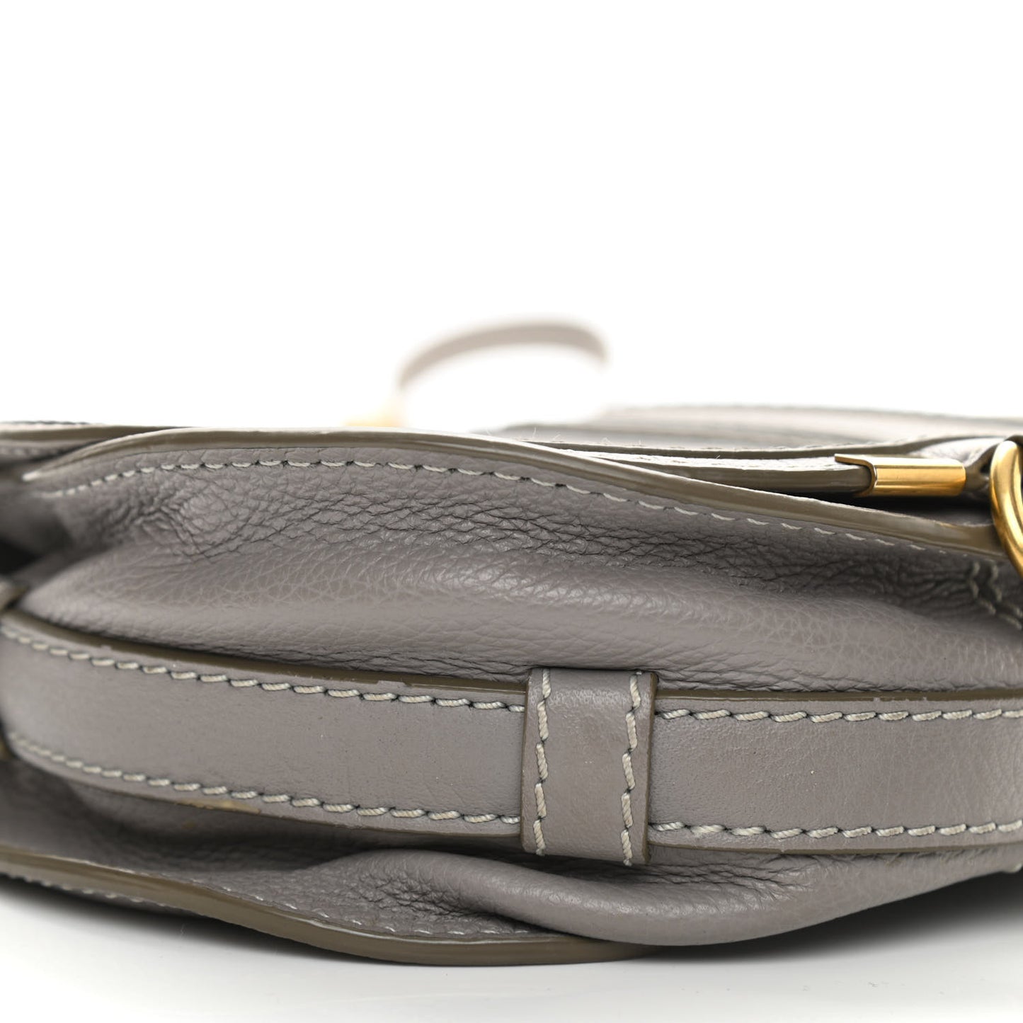 Calfskin Mini Marcie Round Crossbody Bag Cashmere Grey
